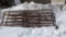 Two 12' x 4' and one 8' x 4' steel tube swinging gates with some bends.