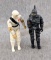 Two 1984 GI Joe Action figures including Saboteur Firefly with back pack and Cobra Storm Shadow.
