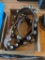 7' long leather belt with 30 sleigh bells on it, will be great for sleigh rides this next winter.