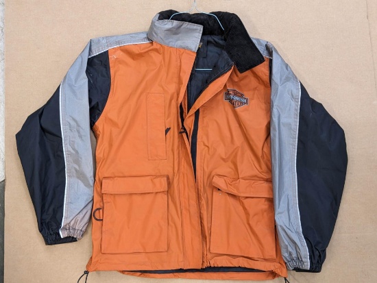 Harley Davidson nylon jacket is size Medium and in good condition.