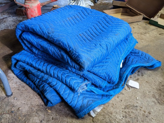 Two moving blankets, nicer one by New Haven is 81" x 71".