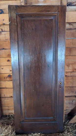 Upstairs, bring help. Solid wood paneled door; measures 32" x 79". Beautiful door.