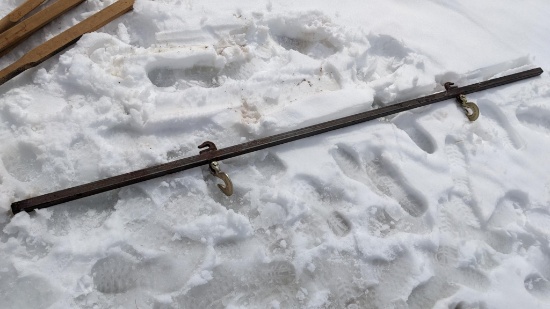 8' long square tubing with grab and slip hooks at 2'.