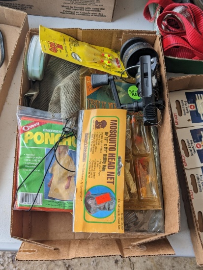 South Bend Condor 510 fishing reel, Gypsi jigs, mosquito head net, more.