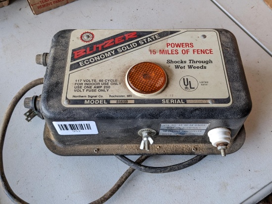 Blitzer fencer that covers 15 miles, the electric fence shocker is in good condition and is model