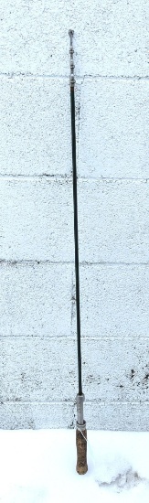 Bristol telescoping fishing rod with three extendable sections, when collapsed it measures 40" long