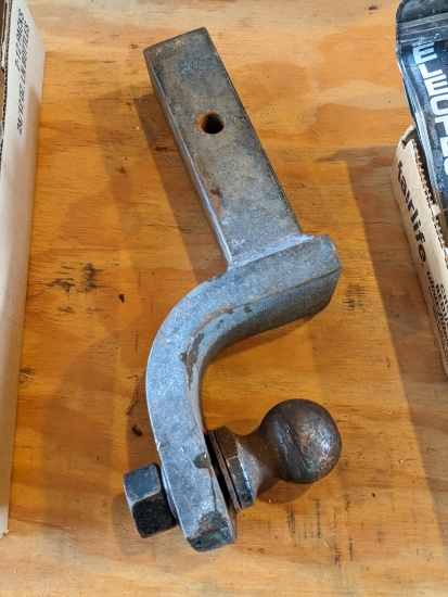 Heavy duty solid 2" hitch reserve Curt 2" ball, the hitch measures 5 1/2" from the top to the bottom