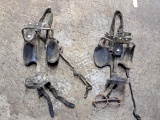 Pair of matching bridles with blinders are about 24
