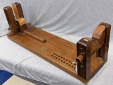Wisconsin Ducks Unlimited gunsmith's or cleaning rifle stand is made of Black Walnut and has brass