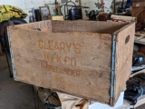 Cleary's Milk Co. Rhinelander Wis. wooden crate; measures 19-1/2