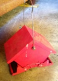 All steel squirrel-proof bird feeder measures approx. 11