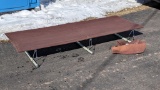 Vintage 100 percent cotton Handi-Bed cot opens to 6' x 26