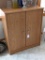 Small cabinet with 2 shelves with 2 doors; measures 27