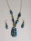Beautiful necklace with matching earrings. Necklace approx 11