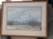 Nicely framed and matted Canada goose watercolor painting is signed English 88. In good condition,
