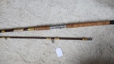 Heavy duty custom crafted vintage big water fishing rod by The Brule Corp of Iron River WIS. Two