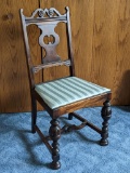Vintage dining room chair measures 18