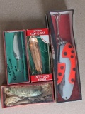 Kush Spoon, Osprey Eppinger COP-E-CAT, and 2 Osprey Eppinger Dardevle Lures all in original boxes;