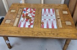 Red oak backgammon table is 44