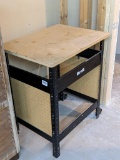 Hirsh portable work surface with pegboard sides is 27