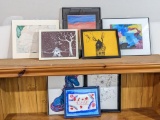 7 framed pieces up to approx 14