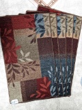 Set of 5 matching rugs are in good condition and measure about 20