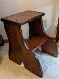 Solid wood step stool measures 19