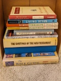 Religious books including Living Jesus, The Five People You Meet in Heaven; Sharing Possession; The