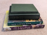 Gardening books including Keys to Woody Plants, Manual of Vascular Plants, Better Homes & Gardens