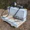 Delta Consolidated Inc. Model 488000 portable fuel tank holds 78 gallons. Has flanges for vehicle