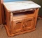 Log style side table or TV stand measures 30