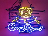 No shipping. Crown Royal neon beer light works and is in good condition. Measures about 17