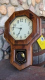 Harris & Mallow Verichrone chime quartz wall clock has a beautiful solid wood case and is nearly 2'