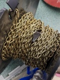 Partial roll of Campbell No. 16 steel double jack brass plated chain.