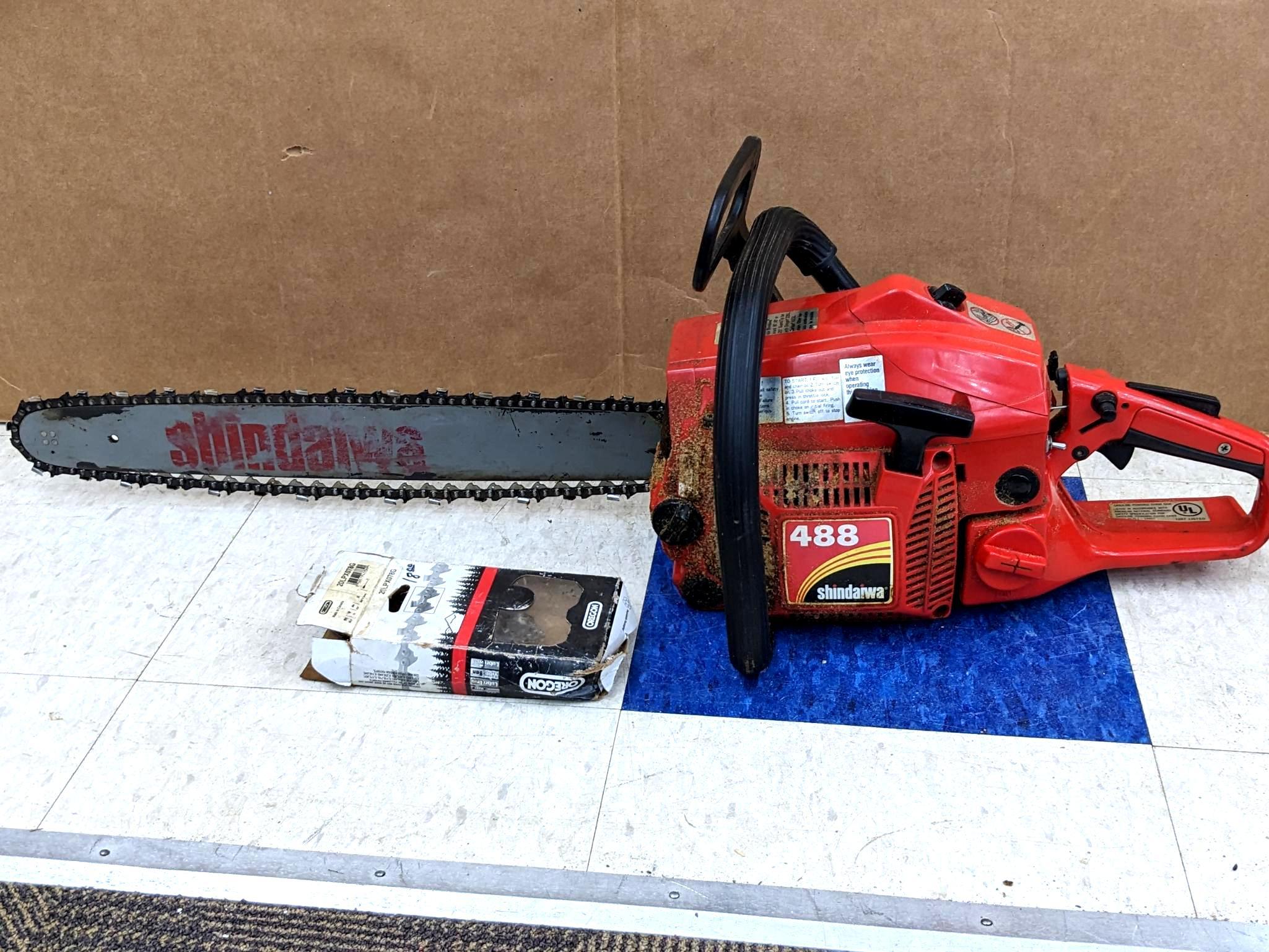 Shindaiwa 448 professional chainsaw with a 20 