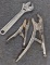 Two Vise-Grip style pliers and an 8