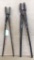 Two pairs of forging tongs, larger is 24