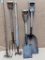 Two potato forks, shovels, more. All the tools have good tight handles.