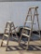 Two step ladders should be used for towel racks or trellises. Measure about 6' and 4' when folded