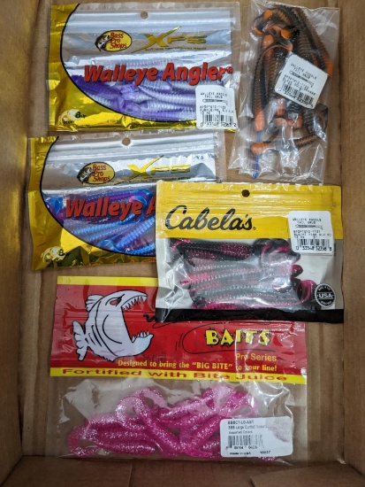 Soft fishing bait incl Cabela's, Bass Pro Shops Walleye Angler, Big Bite Baits, more.