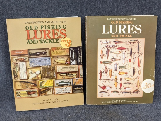 Two editions of "Old Fishing Lures and Tackle" identification and value guide. Perfect for the