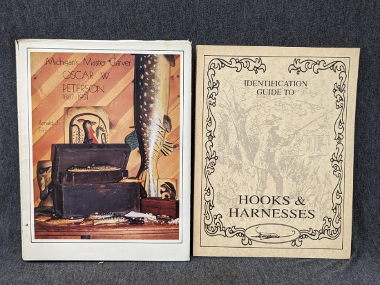 Two fascinating books titled "Michigan's Master Carver Oscar W. Peterson 1887-1951" and