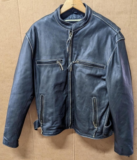 Vintage motorcycle jacket is from Vintage Collection of the Milwaukee Motorcycle Clothing Co. Size