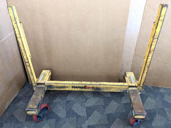 PanelLift drywall cart w/ 3000lb load capacity has fork pockets for Telehandler or lift truck forks