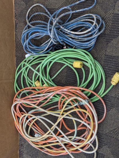 Heavier gauge contractor extension cords. Some prongs missing, and a couple tears in outer wrap