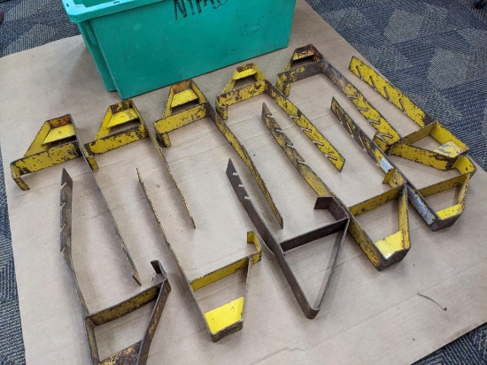 Eleven roof jacks, ranging in size and condition, longest is 19" long