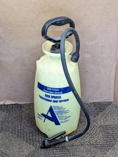 2 gallon multi-purpose deck or weed sprayer, w/ nozzle and papers.