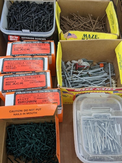 Stainless steel and other molding and trim nails, drywall screws and more.