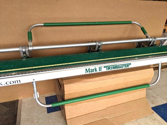 Van Mark TrimMaster Mark II portable sheet metal break for flashing, etc. is 10-1/2' long.