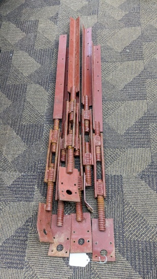 Set of 6 concrete mold braces measure approx 38" long and have a 3"x5" foot.